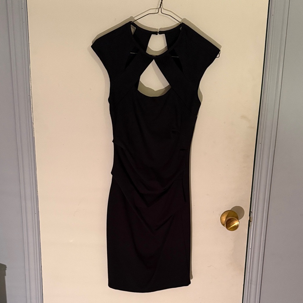 Black Sleeveless Dress with unique cut design
